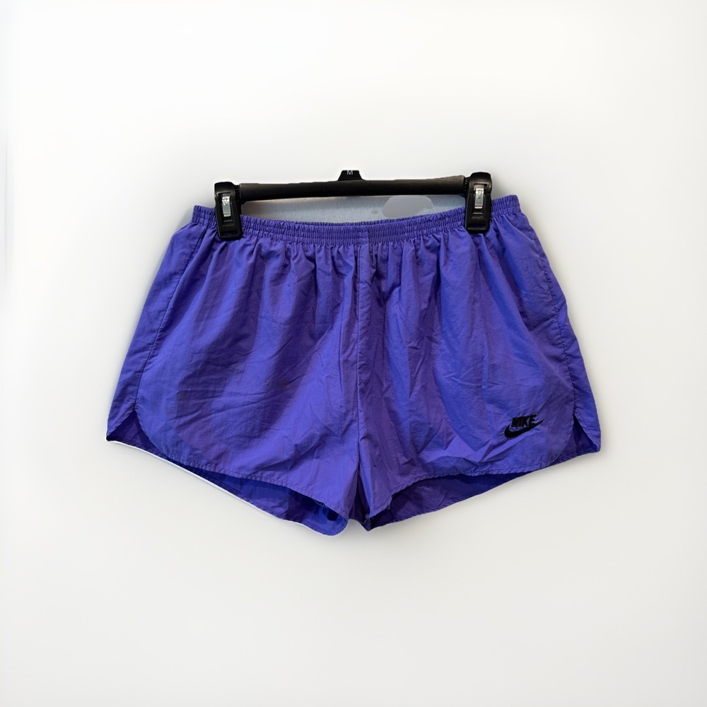 Vintage 1980s Nike Sprinter Shorts Purple XL Made in USA Lined Rare Track Gym